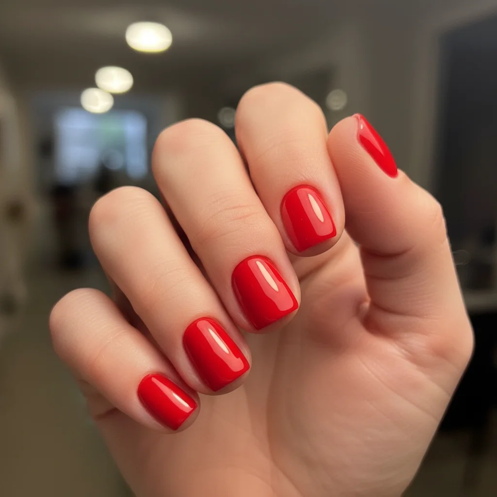 Manicure Kolor hybrydowy Czerwony dostępny dla klientek z dzielnic Wola Duchacka, Podgórze, Kurdwanów, Prokocim, Bonarka i Kozłówek